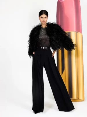 KIDMAN FEATHERED BOXY JACKET