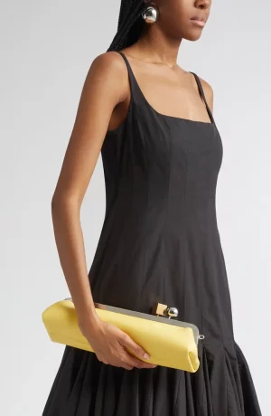 La Pochette Salon Leather Clutch